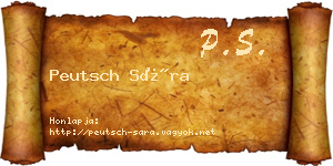 Peutsch Sára névjegykártya